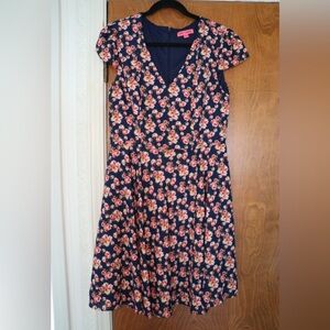 Betsey Johnson Navy Floral Dress